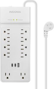 Insignia Surge Protector 10 Outlets USB Charging 2400 Joules-0