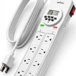 BN-LINK 8-Outlet Surge Protector Digital Timer Safety-0