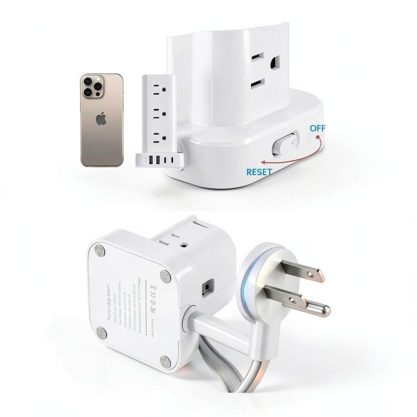 16-in-1 Power Strip Tower Surge Protector USB Charging-2