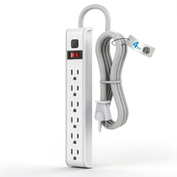 Pavo 6 Outlet Surge Protector Power Strip Wall Mount-0