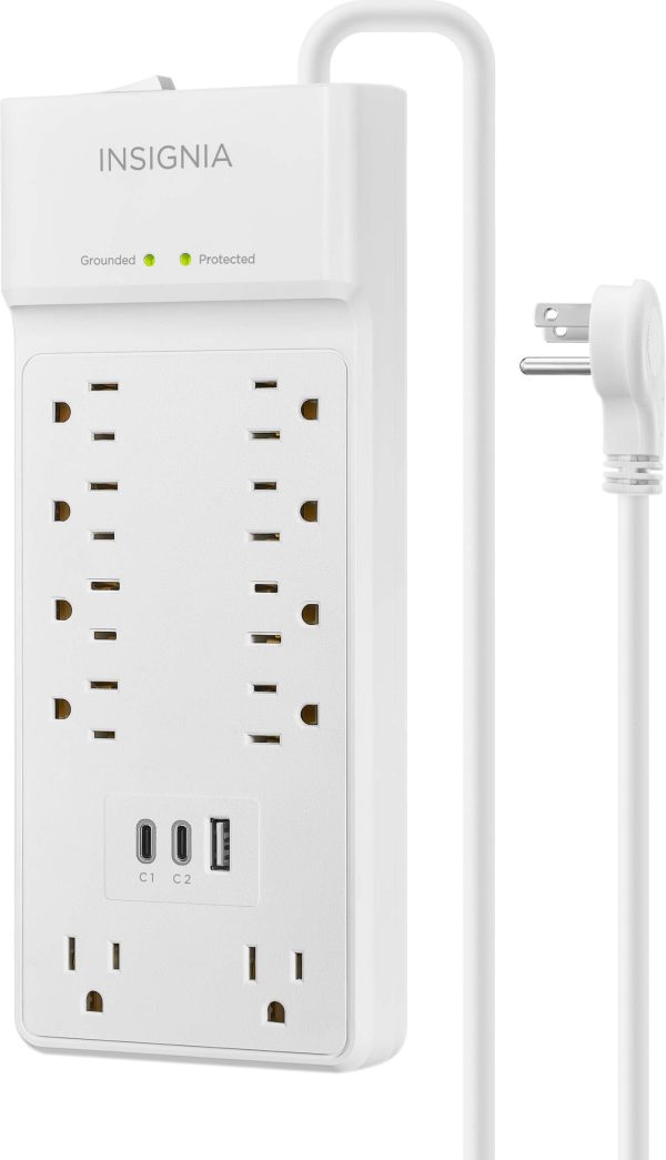 Insignia Surge Protector 10 Outlets USB Charging 2400 Joules-3