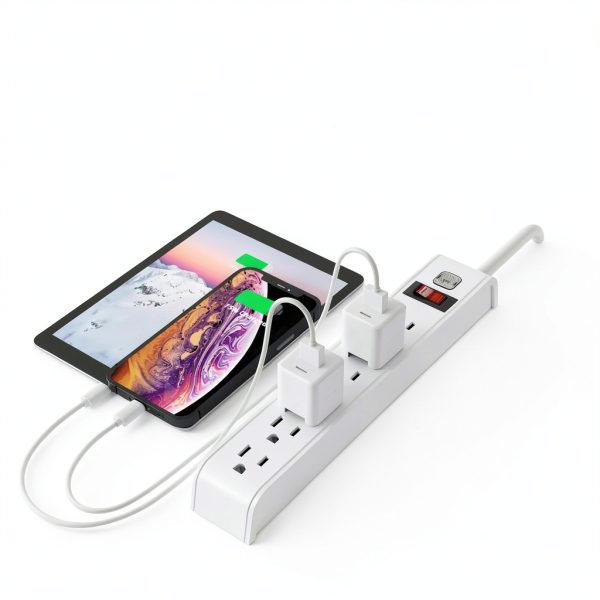 Pavo 6 Outlet Surge Protector Power Strip Wall Mount-3