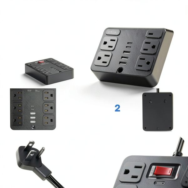 Power Strip 13 Outlet Surge Protector USB Charging Station-4