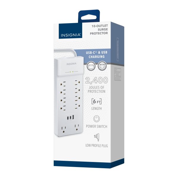 Insignia Surge Protector 10 Outlets USB Charging 2400 Joules-6