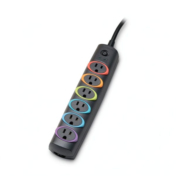 Kensington Surge Protector 6 Outlets 8ft Cord SmartSockets-2