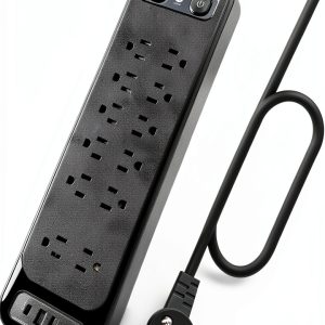 Power Strip 12 Outlets 4 USB Ports Surge Protection Wall-0