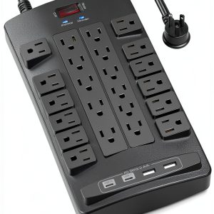 Pavo Surge Protector 24 Outlets 4 USB Ports for Gamers-0