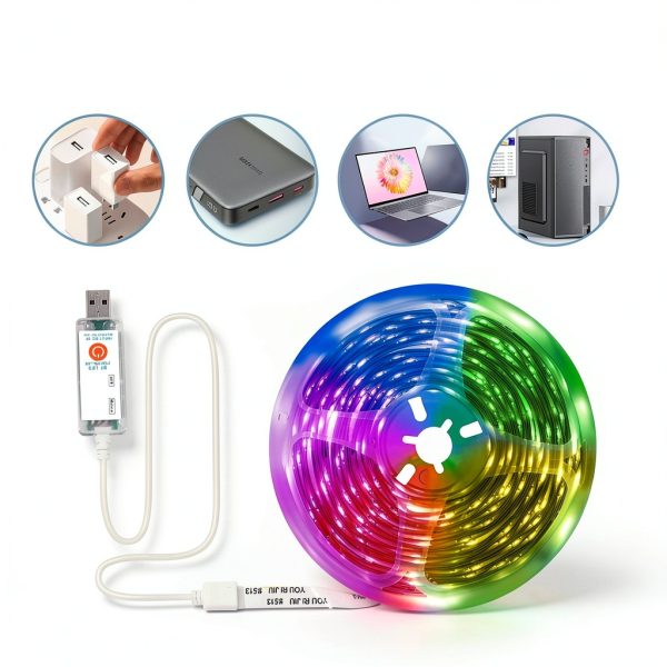 Smart LED Strip Light 16M Colors Tuya App Control USB-1