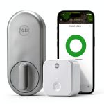 Yale Approach Smart Lock with WiFi Black and Silver Retrofit Deadbolt-0