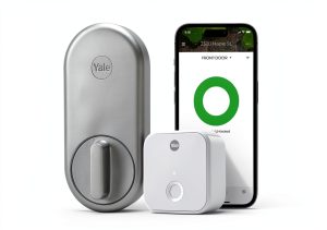 Yale Approach Smart Lock with WiFi Black and Silver Retrofit Deadbolt-0